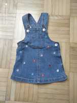 Sukienka dżinsowa ogrodniczka H&M 68
