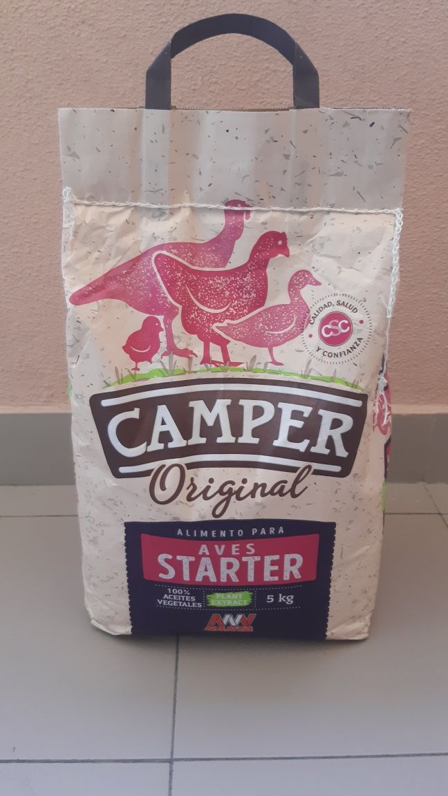 Ração para aves marca Camper Aves Starter 5Kg