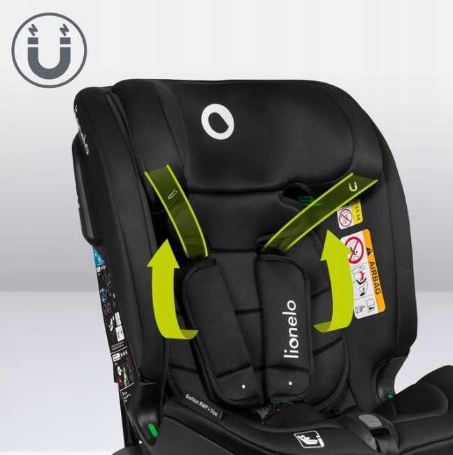 FOTELIK SAMOCHODOWY Przód Tył BASTIAAN Isofix 0-36kg do 150cm