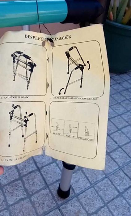 Andarilho Forta Fixo e Dobrável verde