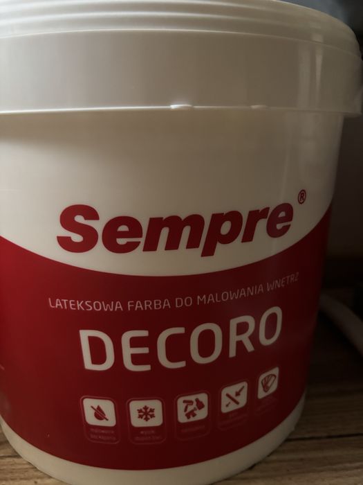 SEMPRE DECORO Farba lateksowa do wnętrz Biała 10L/op.