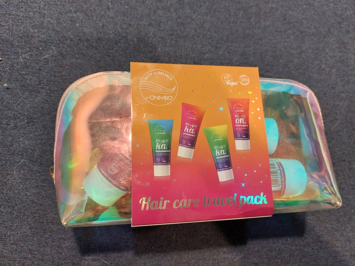 Onlybio hair care travel pack odżywka proteinowa emolientowa humektano