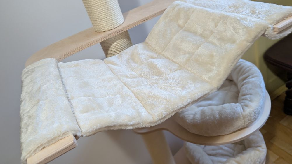 Natural Paradise Magnolia Drapak dla Kota Ścienny Kremowy DUŻY SOLIDNY