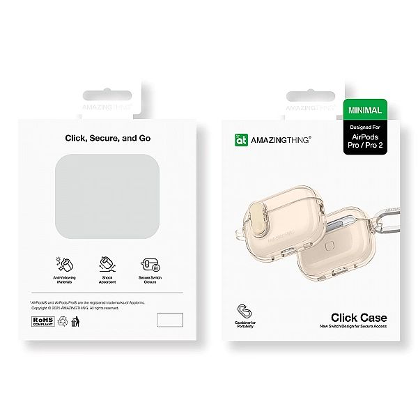 Etui silikonowe AMAZINGTHING Minimal Case do AirPods Pro 2 - pustynne