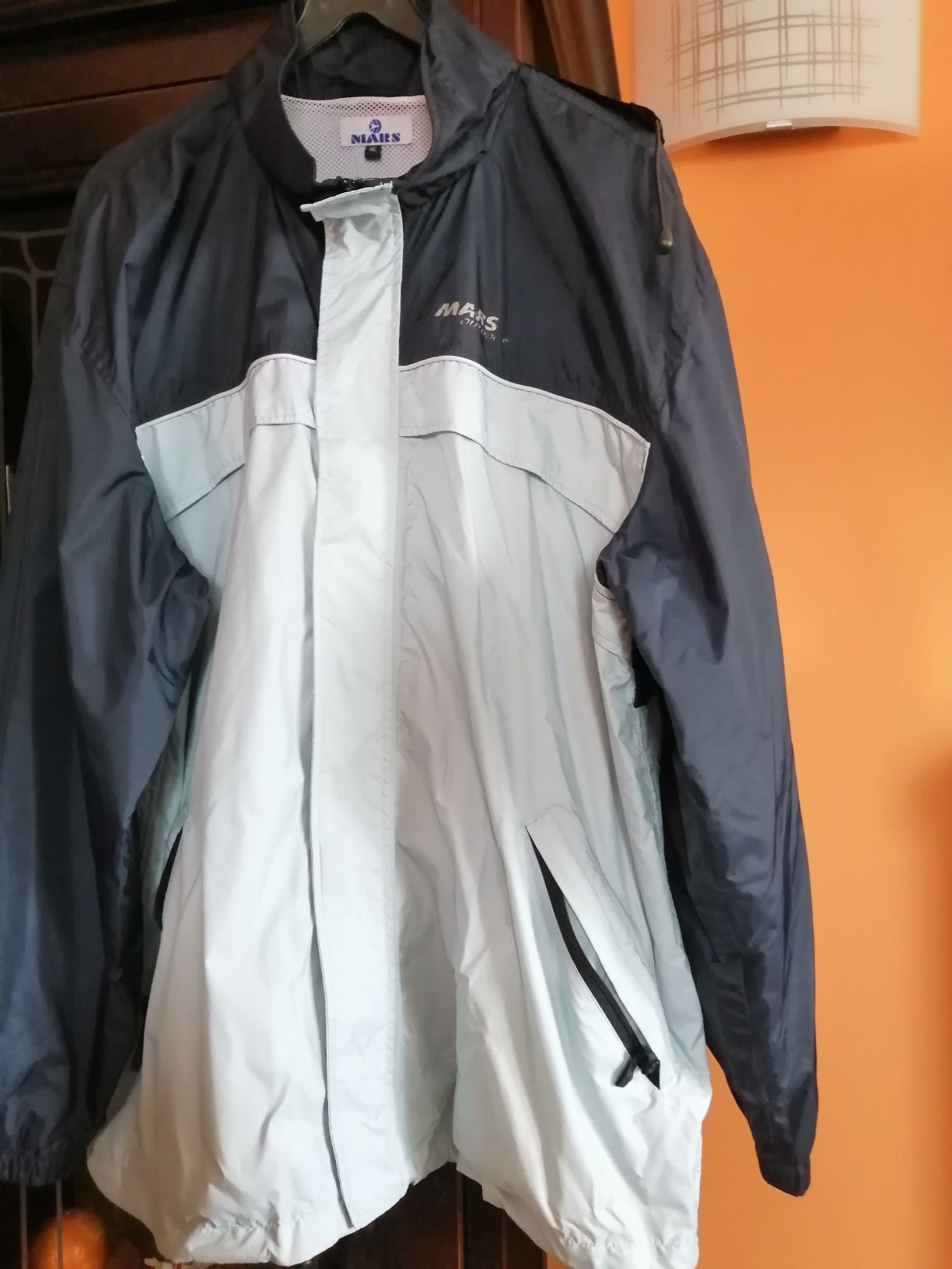 Kurtka męska wiatrówka granatowo-niebieska, 2-3XL