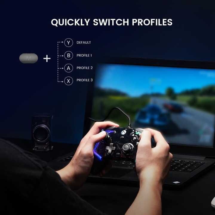 Kontroler Pad przewodowy GameSir K1 Kaleid GamePad LED do Xbox