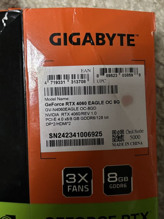 Видеокарта nvidia geforce 4060 EAGLE OC 8G