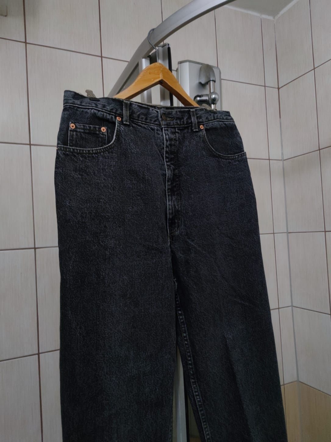 spodnie jeansowe XL dżins Levi's Strauss Orange label czarne w typie s