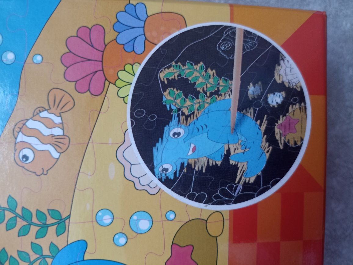 Puzzle do zdrapywania Ryby
