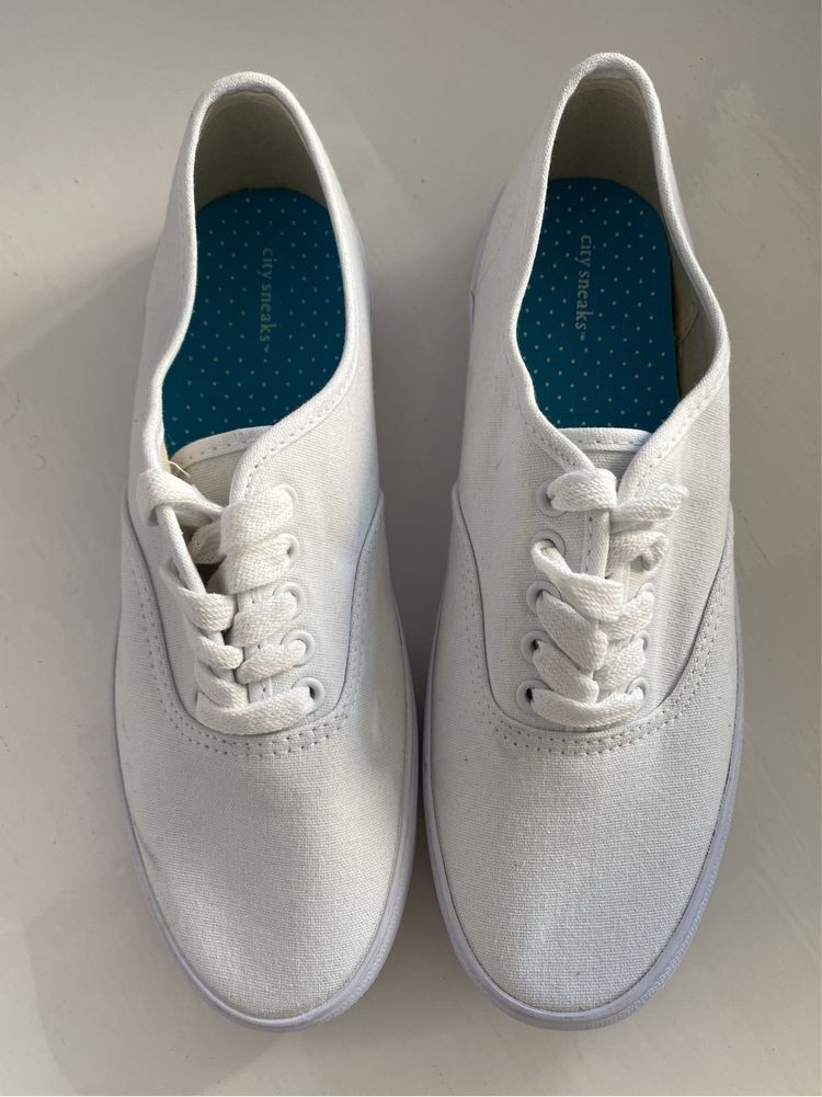 Нові кеди білі жіночі в стилі Vans тряпчані літні 37 р