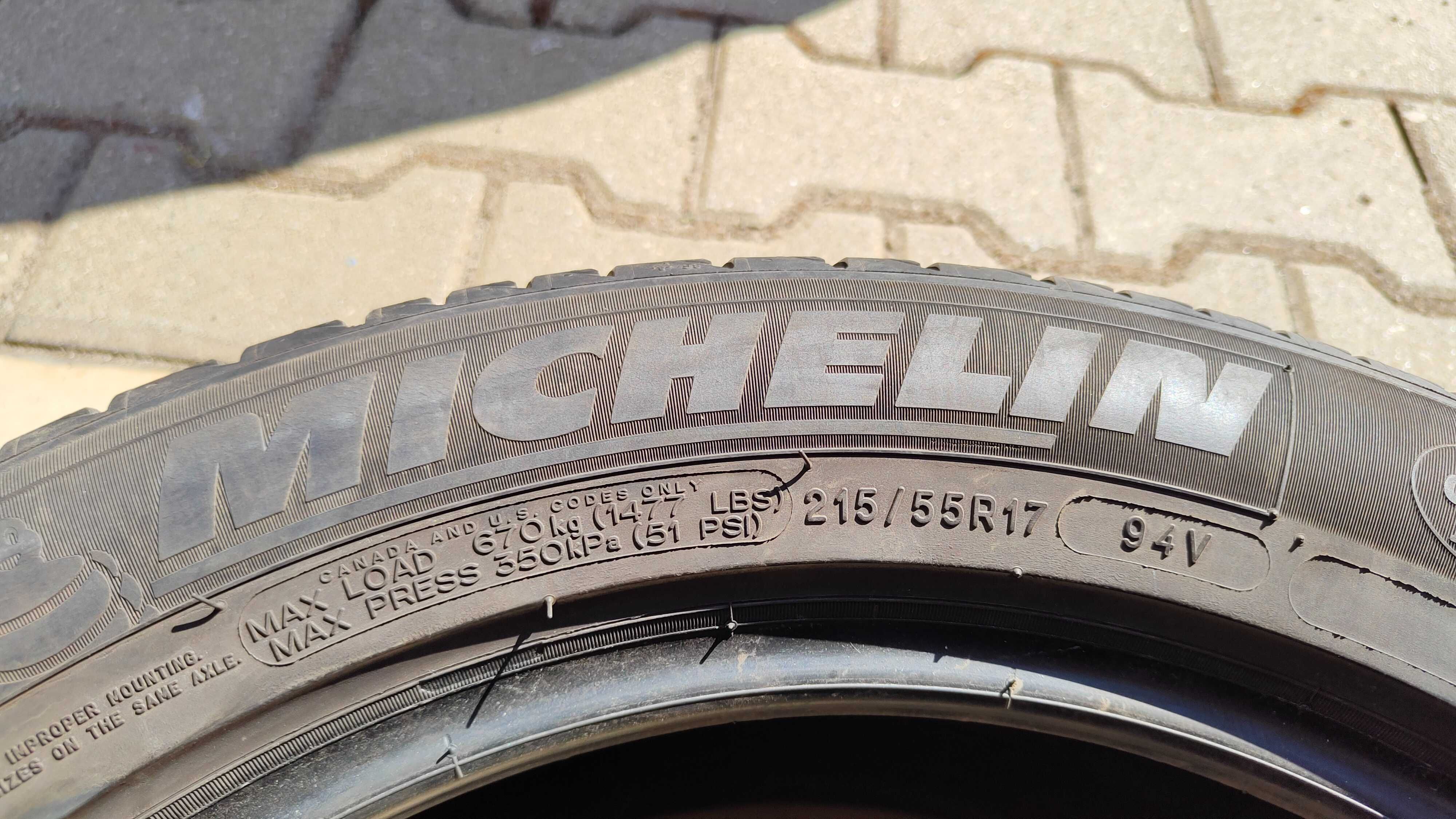 2x 215/55R17 Michelin Primacy 3 Lato Używane FV Siedlce