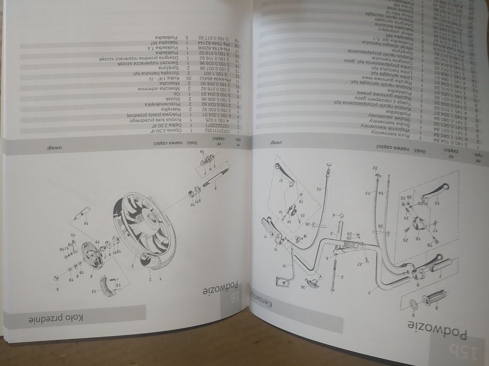 Instrukcja obsługi katalog czesci rama silnik romet motorynka