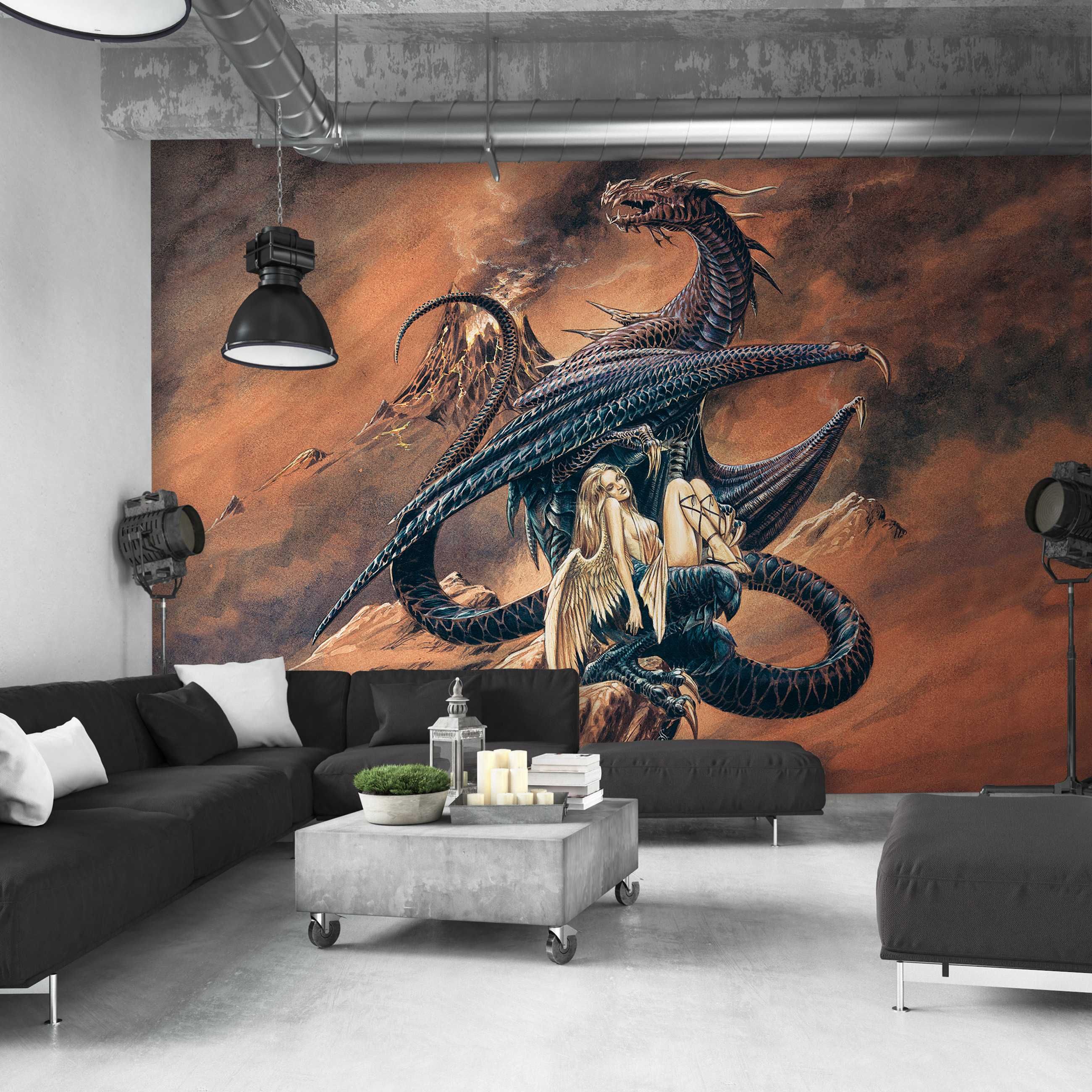 Fototapeta Smok Sztuka Świat Fantasy Na Ścianę 3D Twój Rozmiar + KLEJ