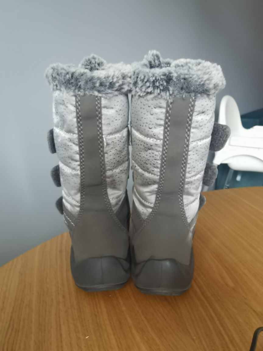 Kozaki buty zimowe śniegowce 30 botki na rzepy futerko