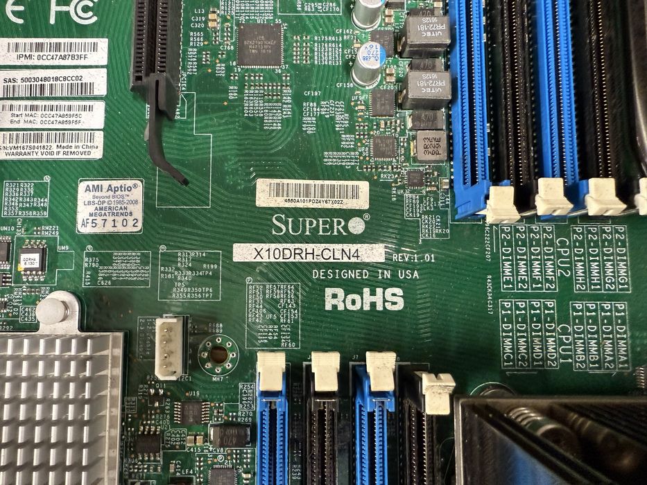 Серверна плата Supermicro X10DRH-CLN4 + 2× Xeon E5-2620 v4