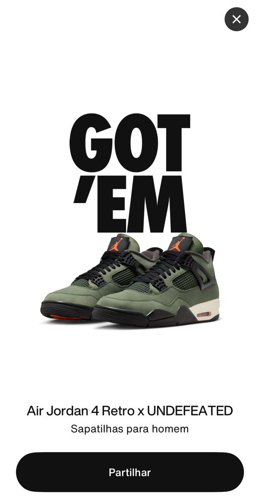 Air jordan 4 undefeated