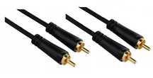 2X HAMA Kabel Cinch RCA - Cinch RCA Gold 1,5m Video