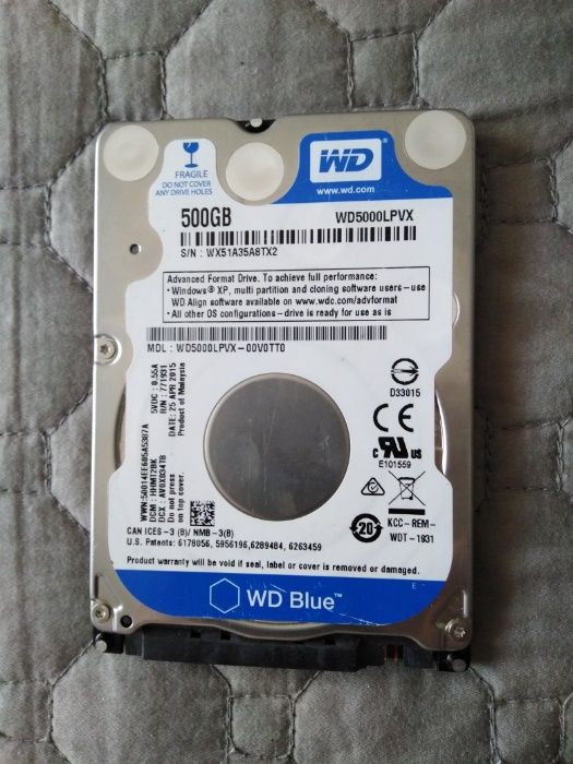 Disco Rigido interno WD Blue 500 GB Novo