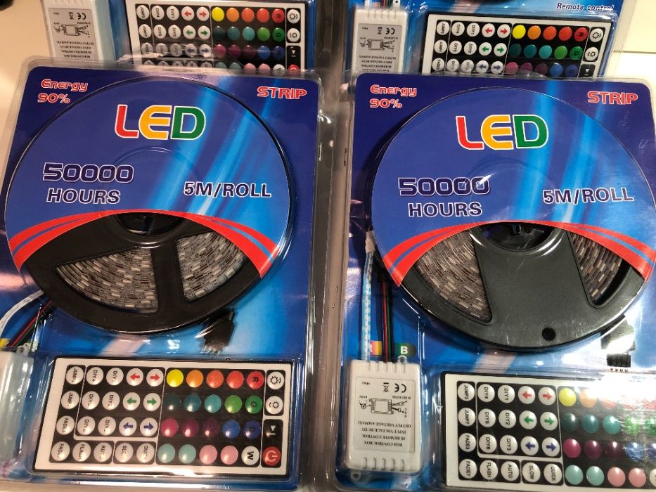 Kit Profissional Fita LED RGB 5 Metros (Pack completo)