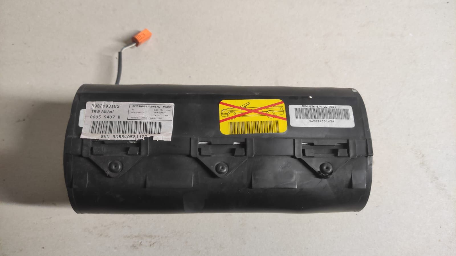 Airbag BMW e36 passageiro