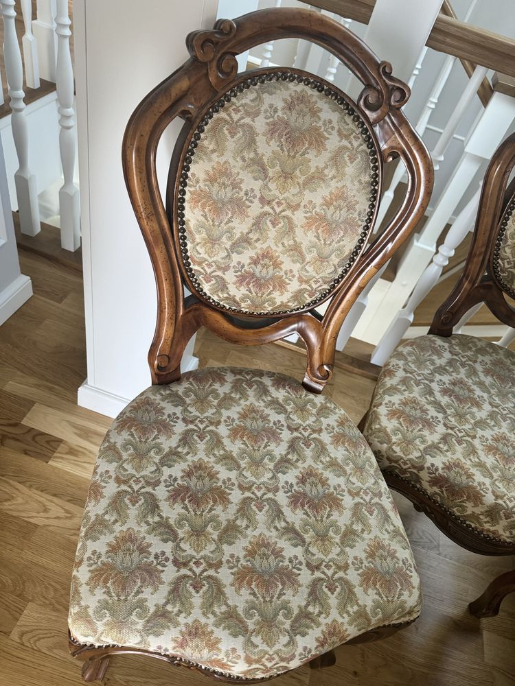 Krzesla fotele Ludwik stylizowane drewniane/retro ikea agata kler