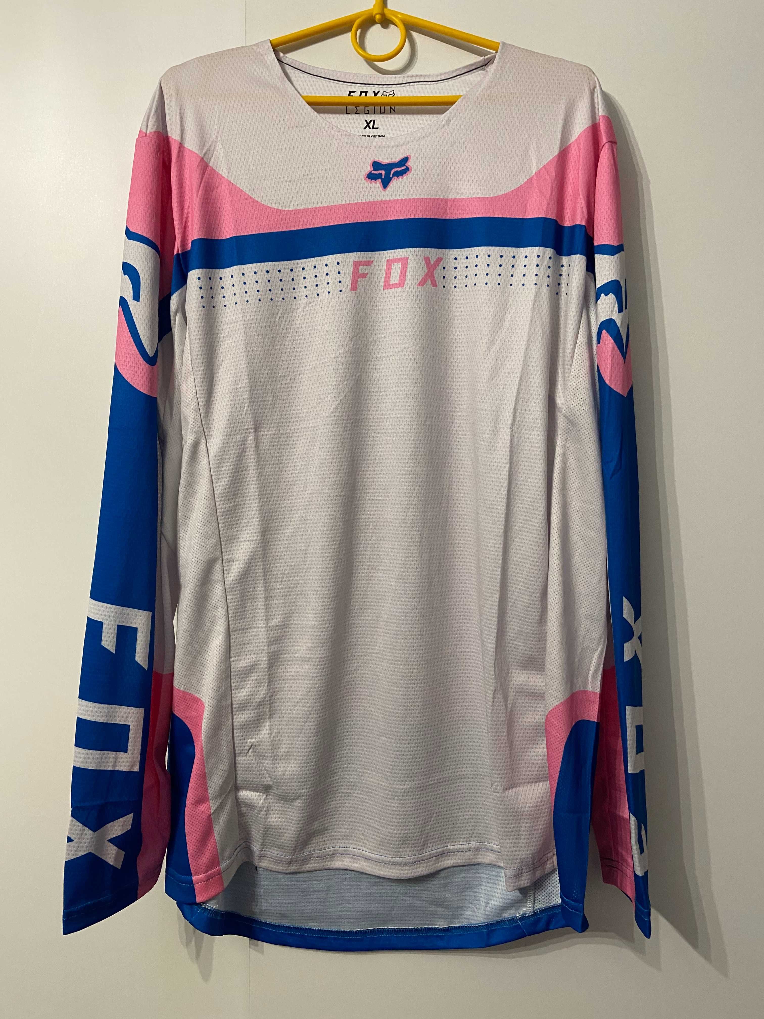 Strój FOX MX Legion 360 (White Pink Blue)(cross,quad,enduro,mtb,dh)