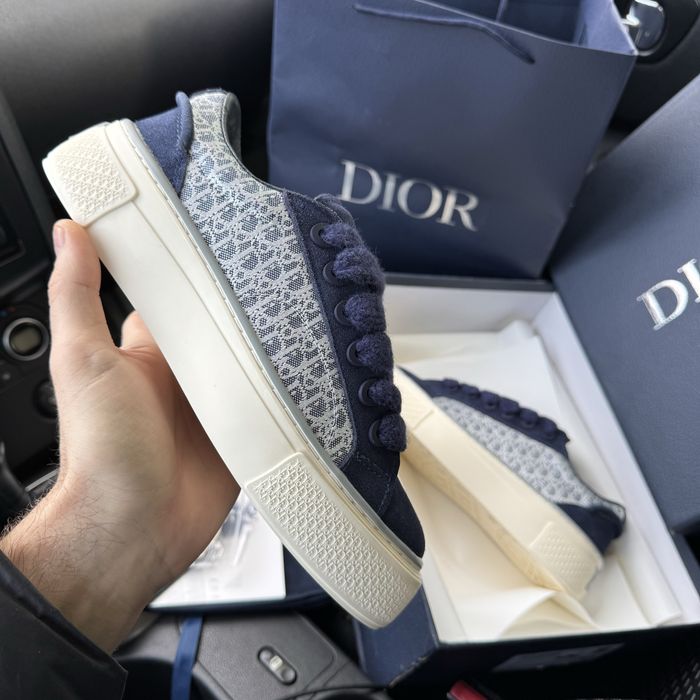 Жіночі преміальні кросівки кеди D b33 blue premium сині натур замша