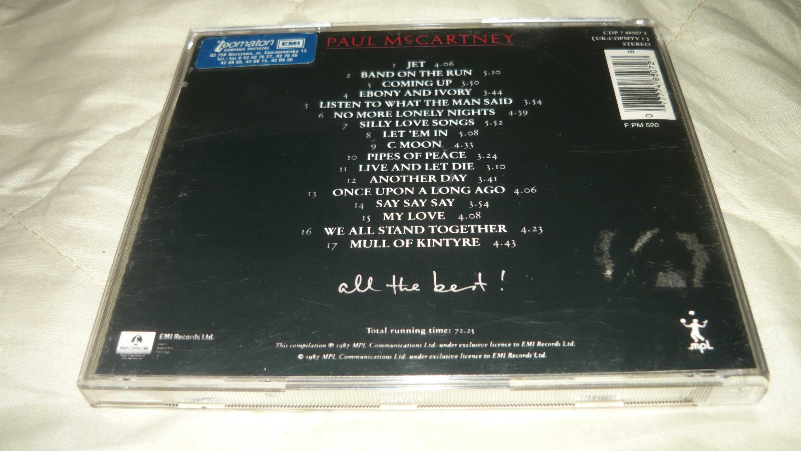 Paul McCartney all the best ! CD