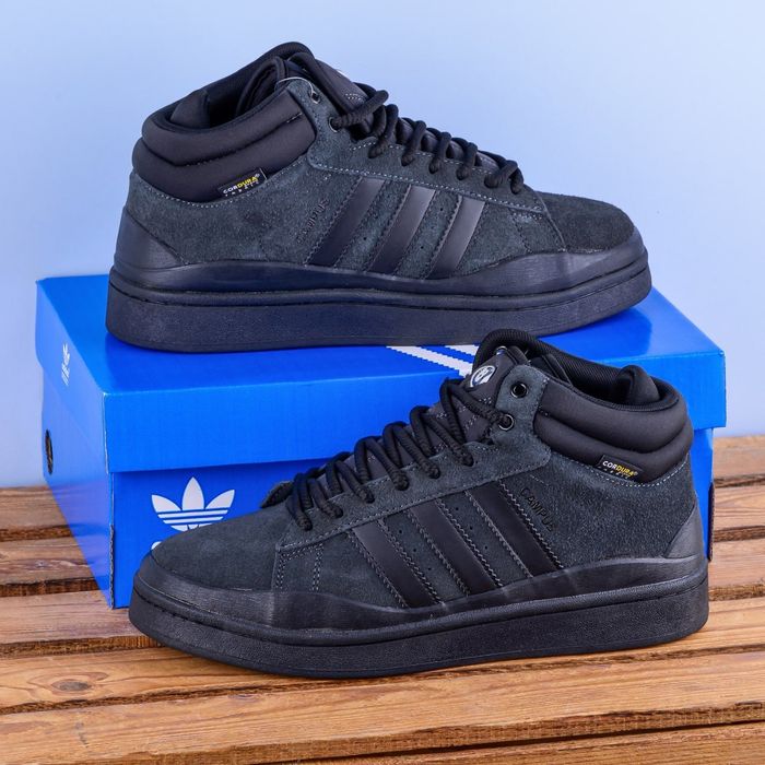 (2029) Зимові  Adidas Campus Чоловічі Кросівки високі сірі (41-46)