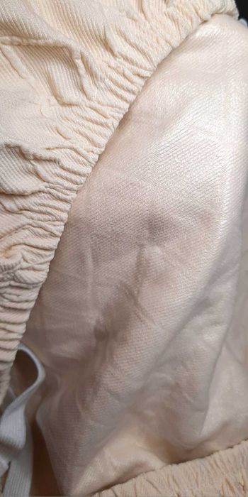 Чохол водонепроникний на табурет стул 35х35 см молочний, комплект 4 шт