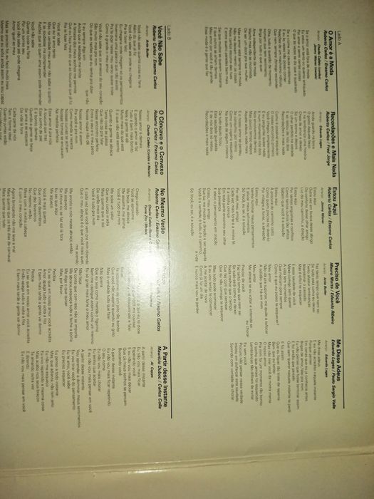 Vinil Roberto Carlos - O amor é a moda"	disco de vinil como novo!!*
