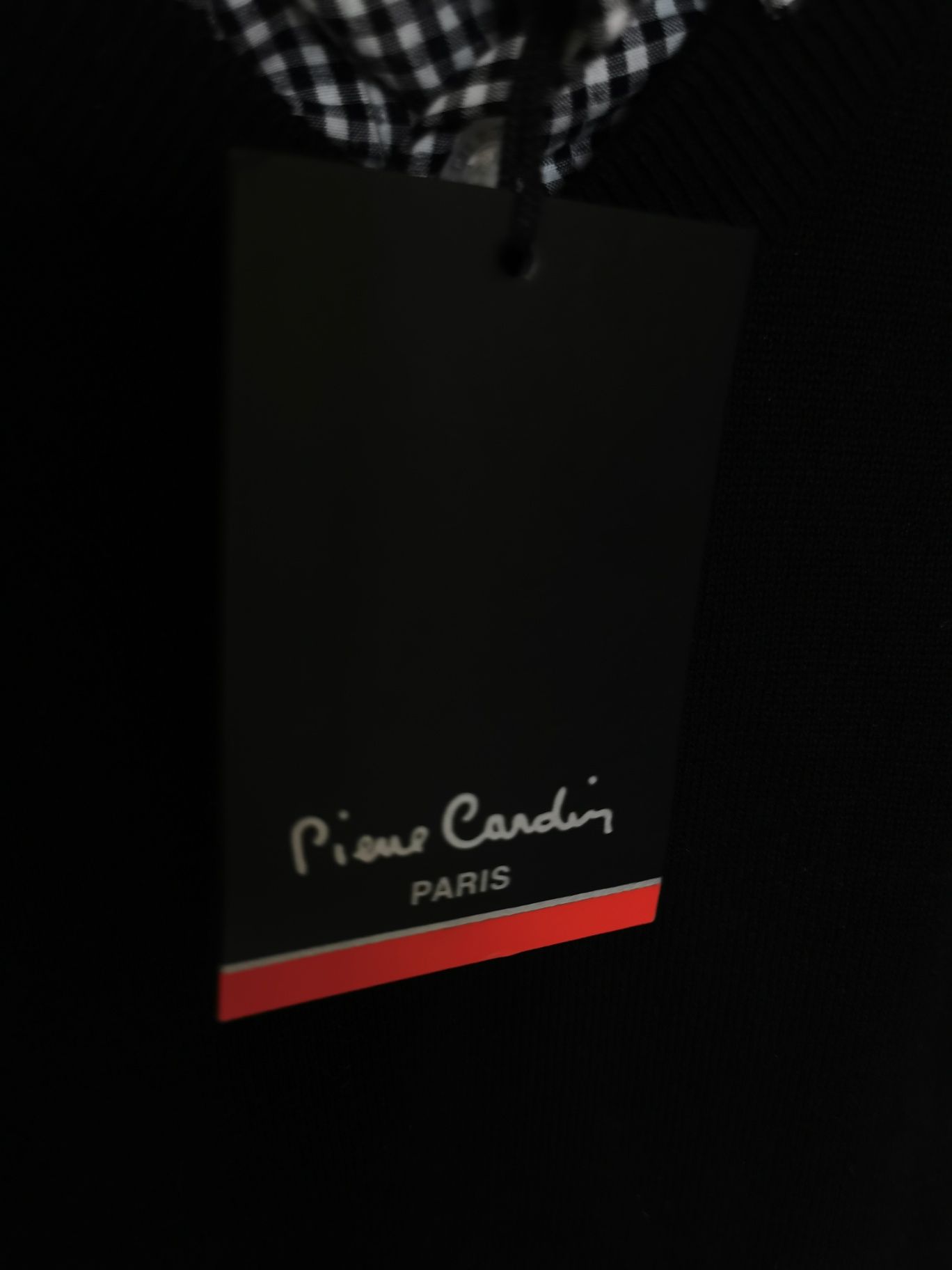 Pierre Cardin Sweter męski wstawka z koszulą