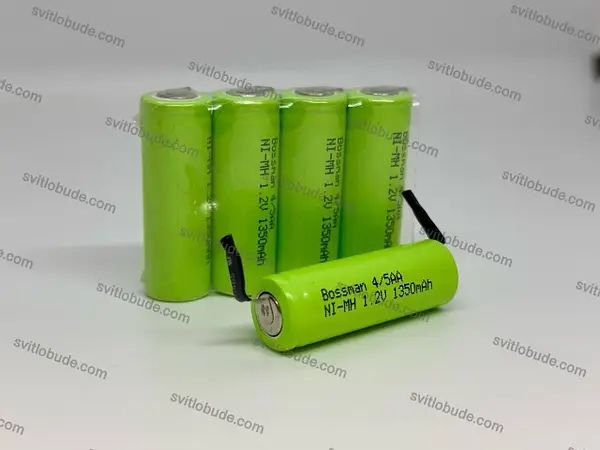 Аккумулятор технический под пайку Bossman 1.2V Ni-Mh 1500/2100/2400mA