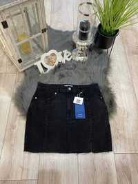 Nowa z metkami czarna krótka spódniczka jeansowa mini Bershka 40 L
