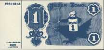 JEDEN ZOMOL 200 zł 1981 r. Banknot fantazyjny Solidarności