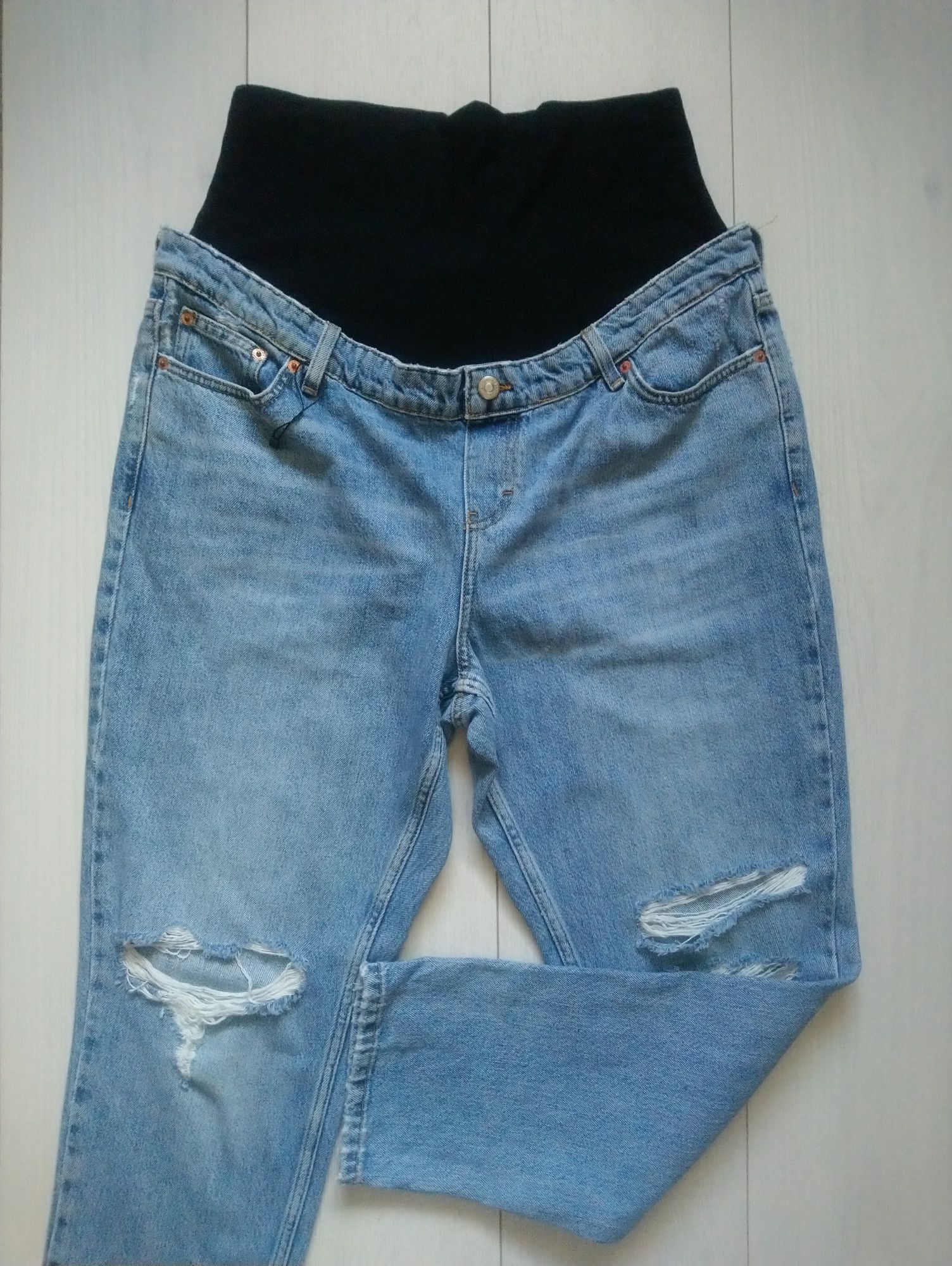 Джинси з дирками для вагітних W34, L30 Topshop