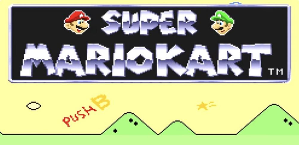 Super Nintendo Super Mario Kart + Mario World