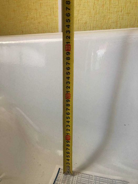 Вана сидяча металева біла, 104см довжина