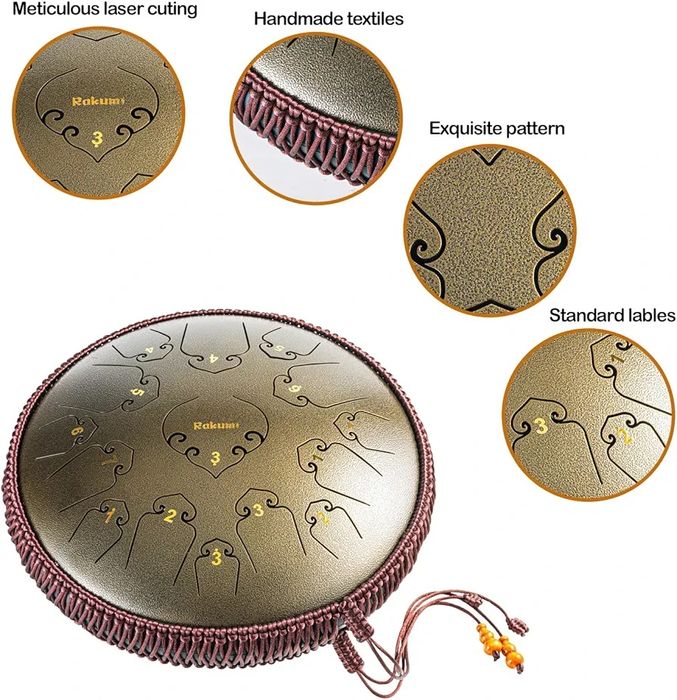 Знижка до 25.11 !!! Глюкофон 15 нот бронзовий 14 дюймів — зручна сумка