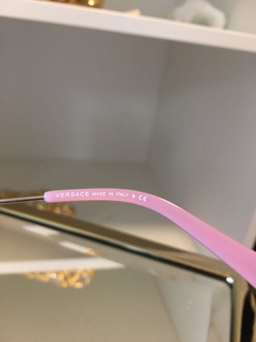 Oryginalne okulary Versace czarne damskie kocie torebka pudelko