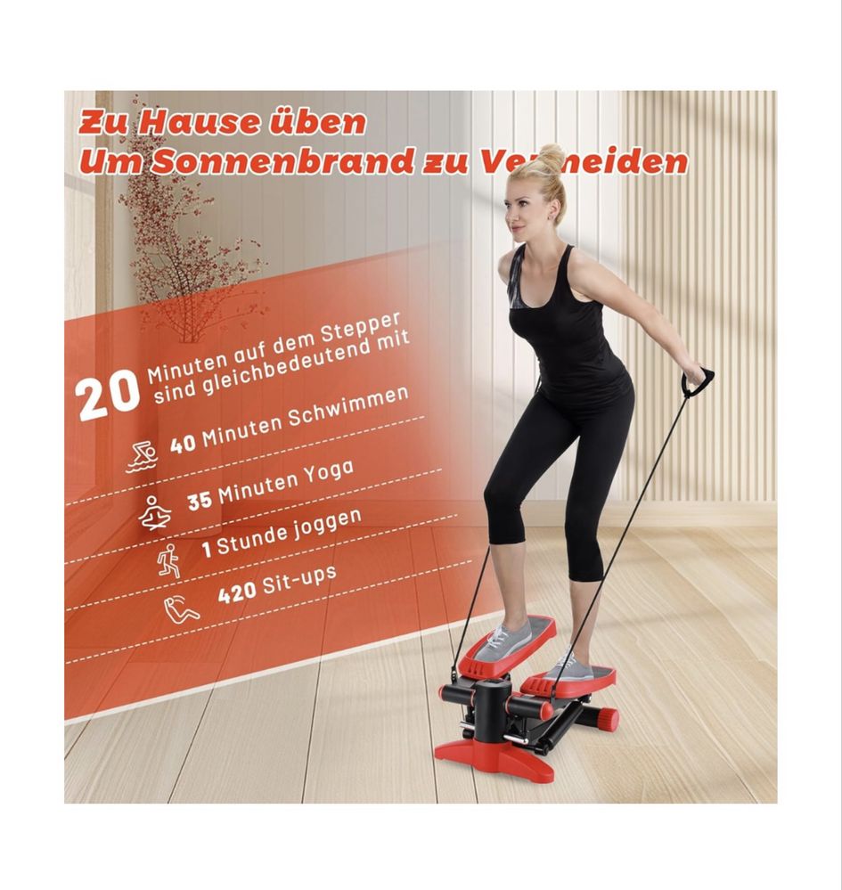 Mini Stepper z linkami do ćwiczeń
