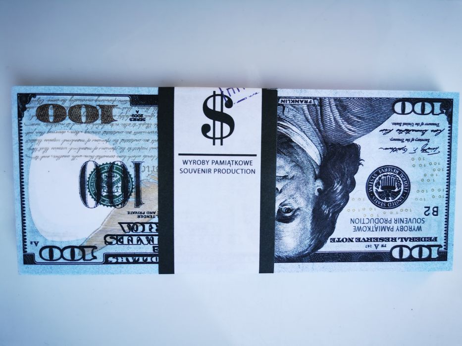 100 Dolarów USA plik 100szt. dwustronne 10x