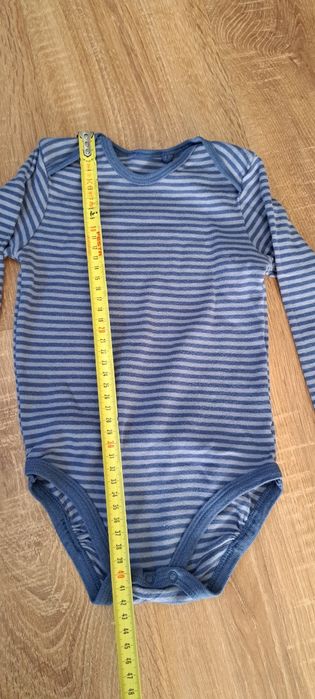 Body z długim rękawem, bawełniane, 86, lupilu, myszka miki, paski, mis