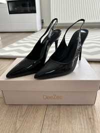 Buty szilki lakierowane czarne Deezee 38