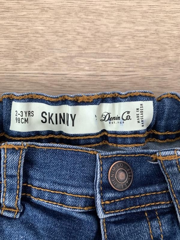 Джинсы скини на 2-3 года denim co