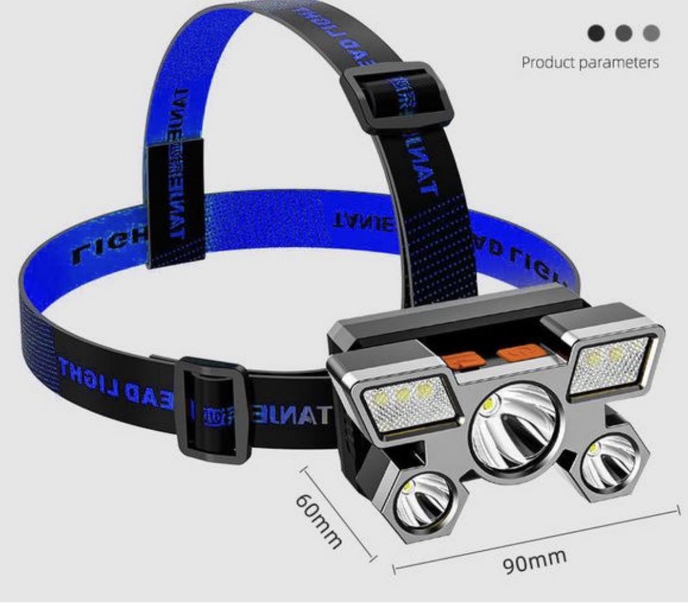 Latarka czołowa 5xLed