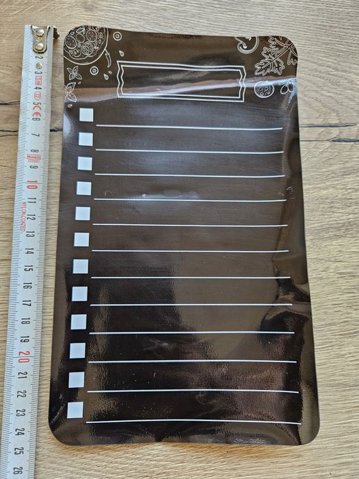 Magnetyczna lista zakupów na lodówkę