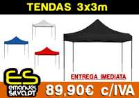 Tenda 3x3m Montagem Rápida - Novas c/ IVA