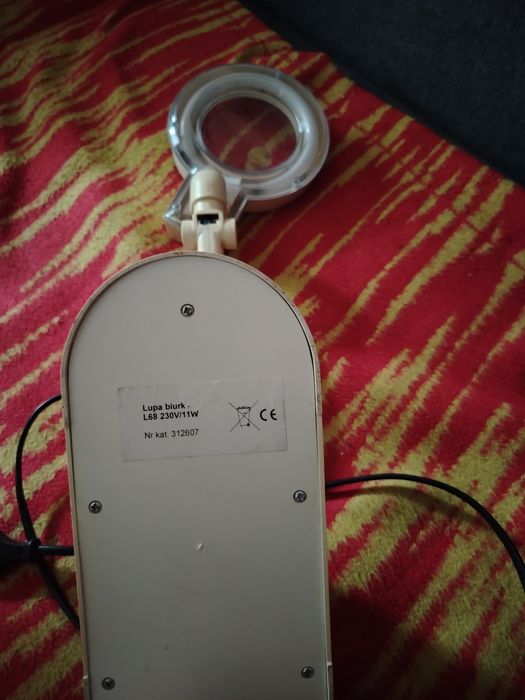 Vintage lampa z lupą jażeniówka spalona