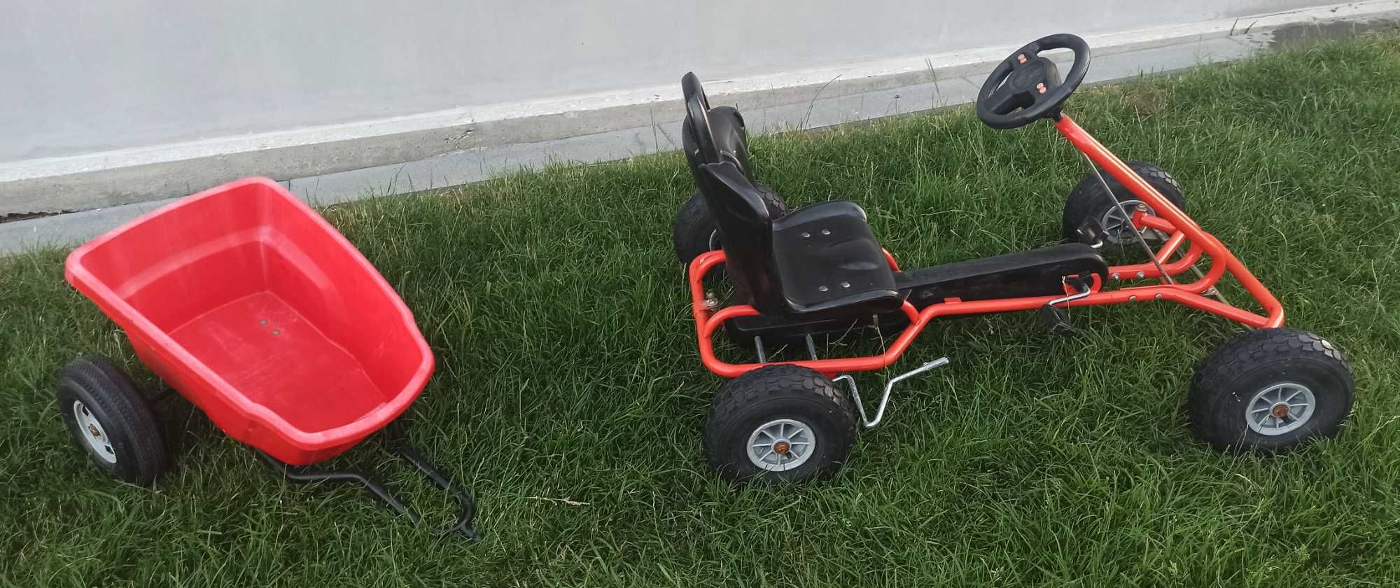 Gokart na pedały + przyczepka